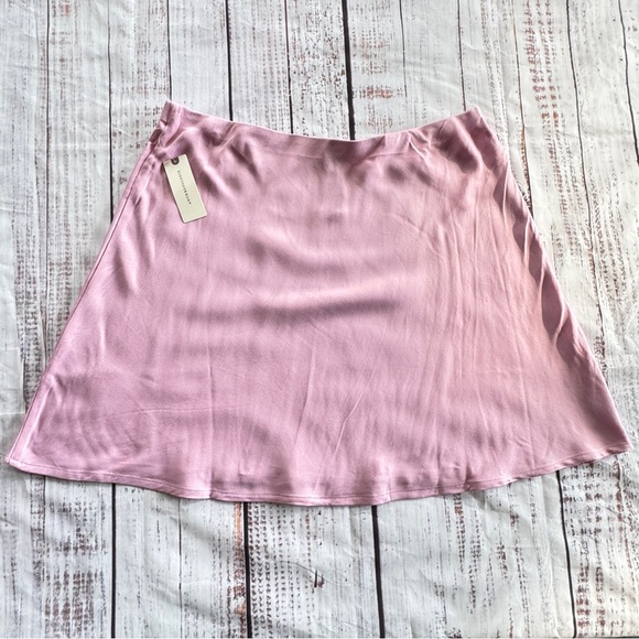 Anthropologie Tilda Bias Cut Slip Skirt Lilac L NWT - Picture 4 of 10